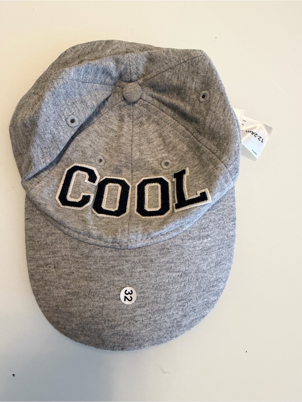 Carter's Grey 'COOL' Embroidered Kids Cap